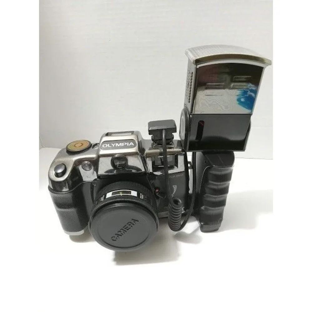 Olympia Advanced Camera EL1124 35mm Retractable Flash Untested Parts